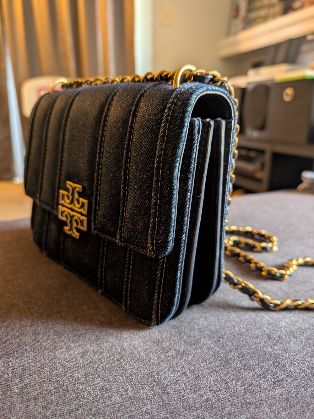 Tory Burch Denim Kira Shoulder Bag - Picture 7 of 13
